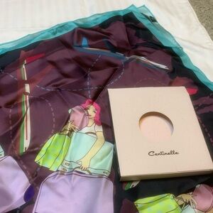 New centinelle large square silk scarf 35”